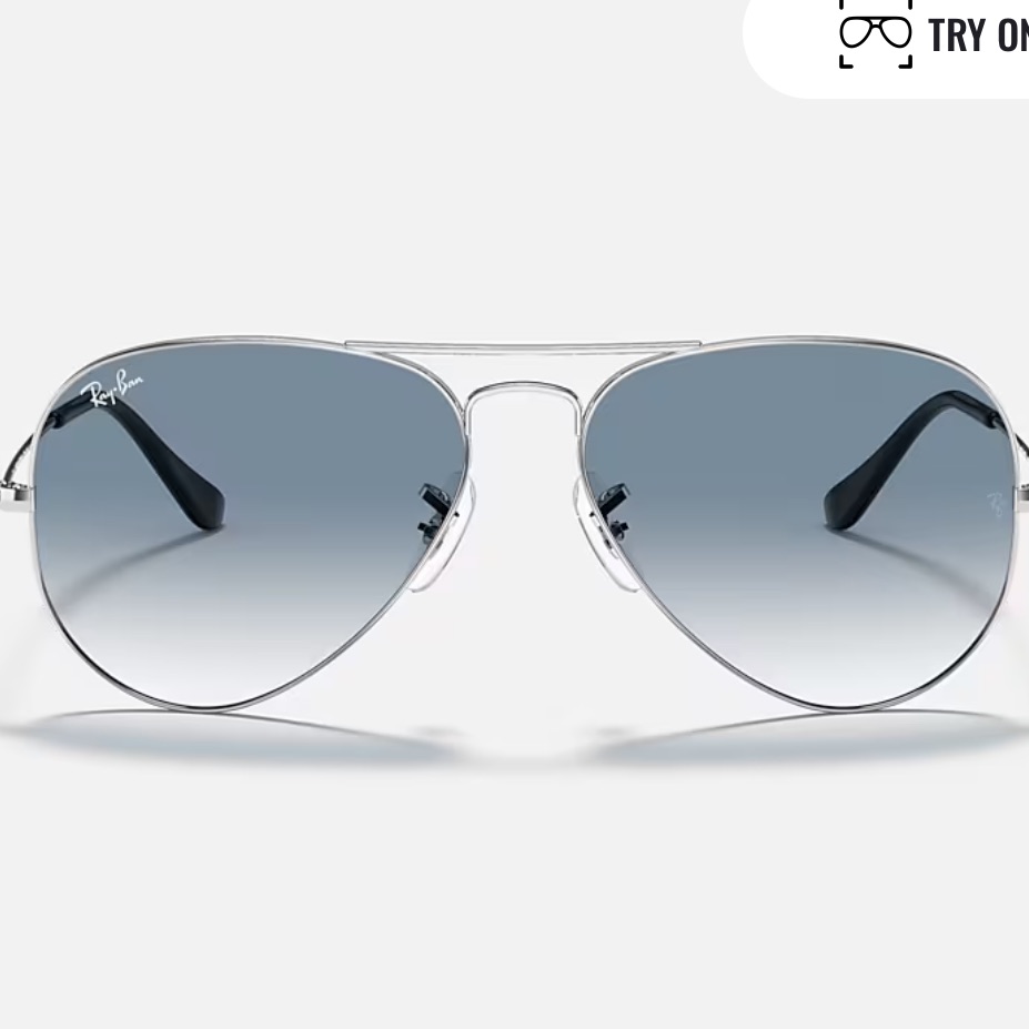 Aviator Gradient W/ Blue Gradient And Silver Frame